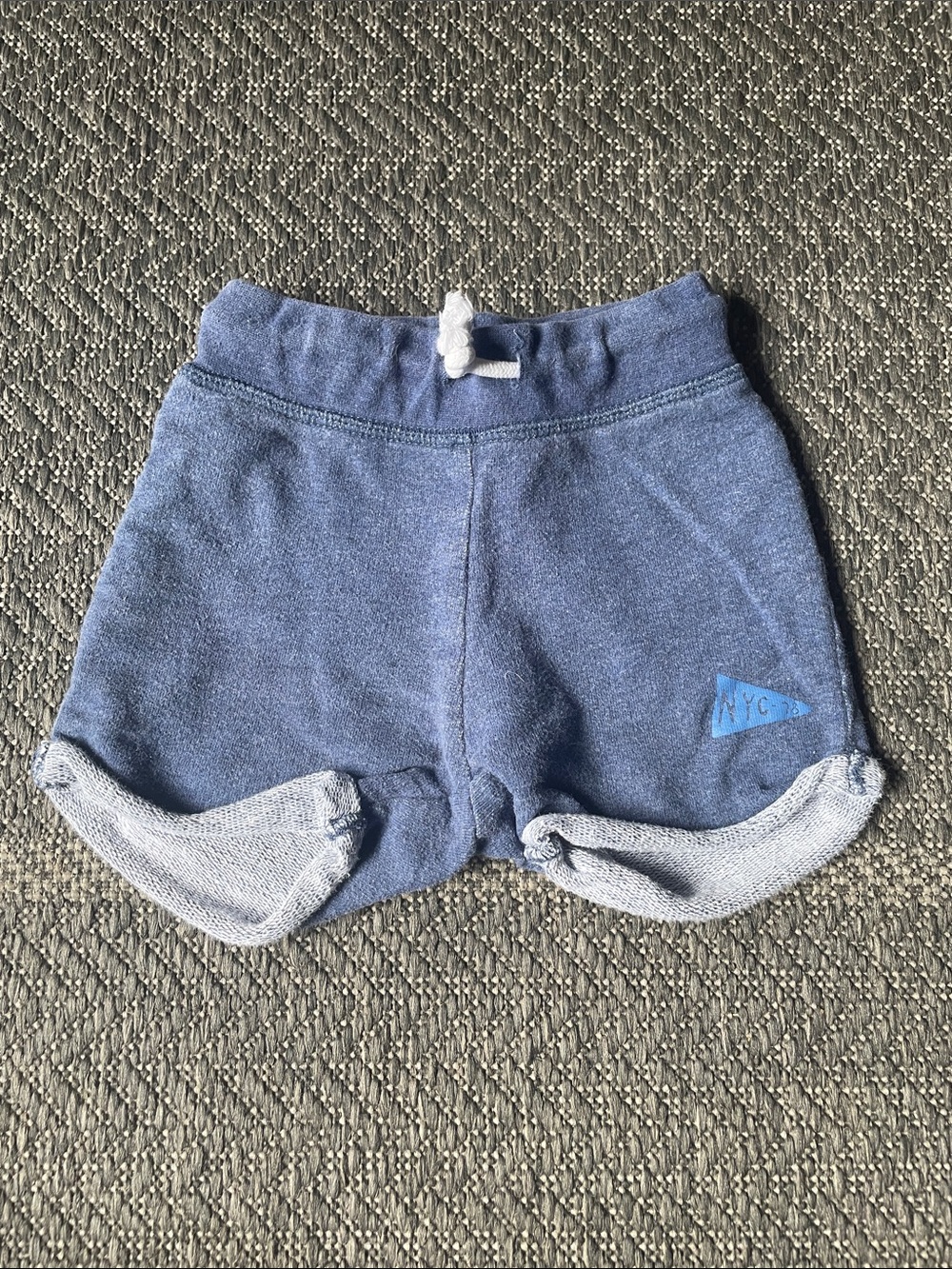 H&M Blue Terry Kids Shorts with Drawstring